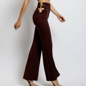 Meshki eleanor ruched cut out pants